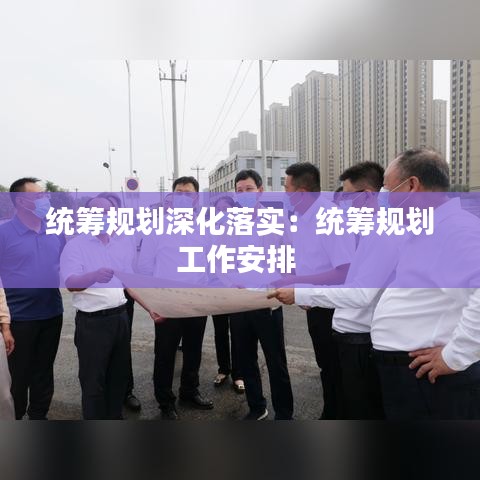 統(tǒng)籌規(guī)劃深化落實(shí)：統(tǒng)籌規(guī)劃工作安排 