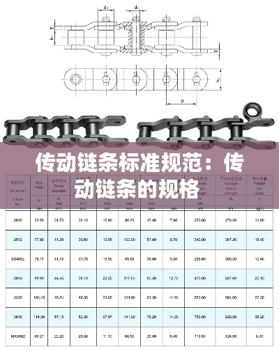 傳動鏈條標準規范：傳動鏈條的規格 