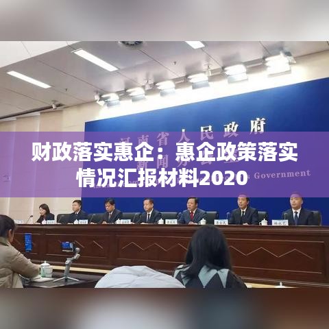 財政落實惠企：惠企政策落實情況匯報材料2020 