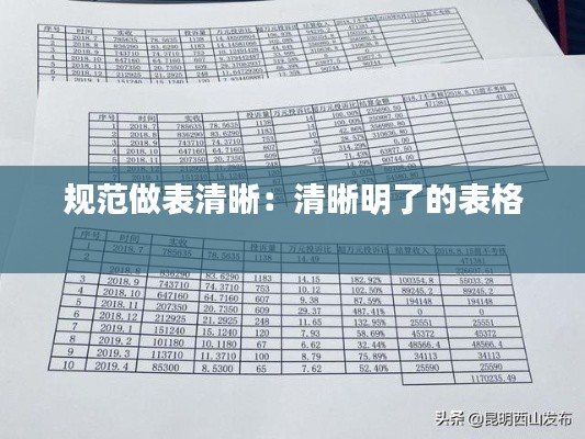 規范做表清晰：清晰明了的表格 