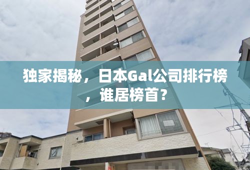 獨家揭秘，日本Gal公司排行榜，誰居榜首？