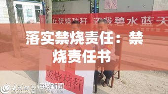 落實禁燒責任：禁燒責任書 
