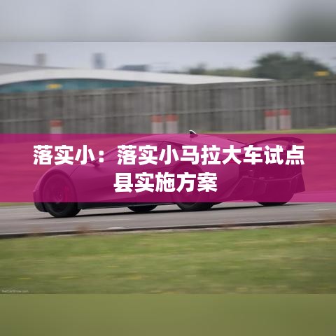 落實小：落實小馬拉大車試點縣實施方案 
