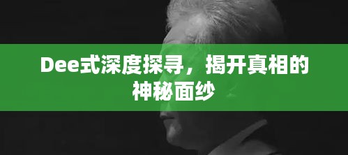 Dee式深度探尋，揭開真相的神秘面紗