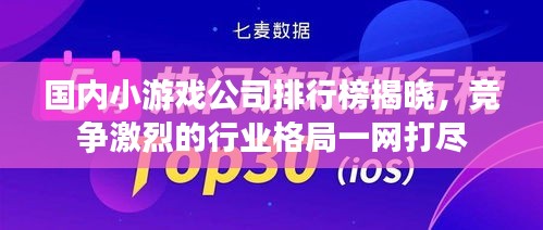 國內小游戲公司排行榜揭曉，競爭激烈的行業格局一網打盡