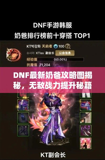 DNF最新奶爸攻略圖揭秘，無敵戰力提升秘籍，成為最強輔助隊友！