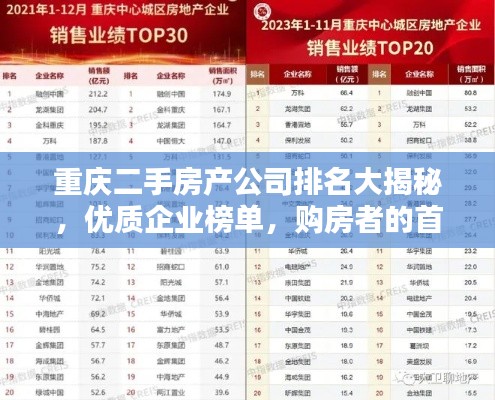 重慶二手房產公司排名大揭秘，優質企業榜單，購房者的首選！