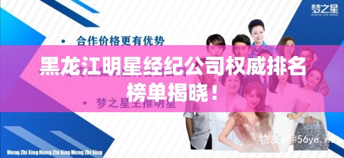 黑龍江明星經紀公司權威排名榜單揭曉！