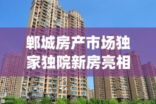 鄲城房產市場獨家獨院新房亮相，打造理想居住新標桿