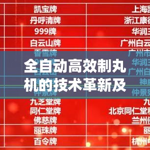 全自動高效制丸機的技術革新及其在制藥工業的應用實踐