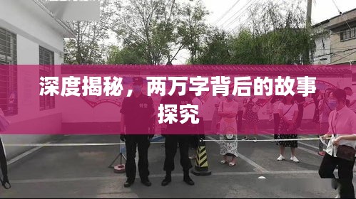 深度揭秘，兩萬字背后的故事探究