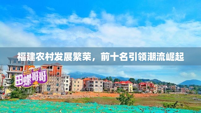 福建農(nóng)村發(fā)展繁榮，前十名引領(lǐng)潮流崛起