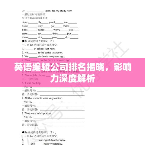 英語編輯公司排名揭曉，影響力深度解析