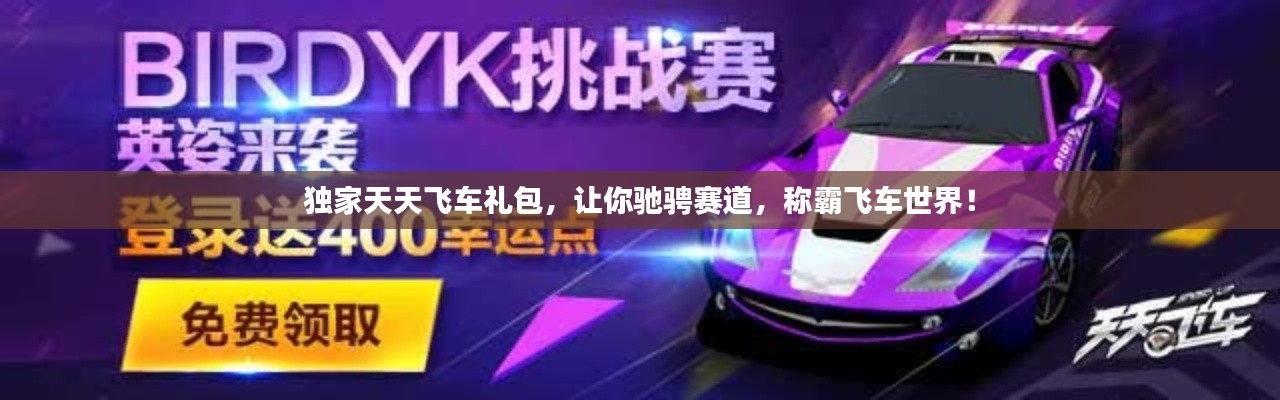 獨(dú)家天天飛車禮包，讓你馳騁賽道，稱霸飛車世界！