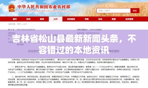 吉林省松山縣最新新聞頭條，不容錯過的本地資訊