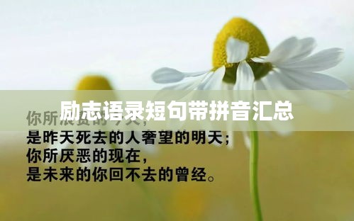 勵志語錄短句帶拼音匯總