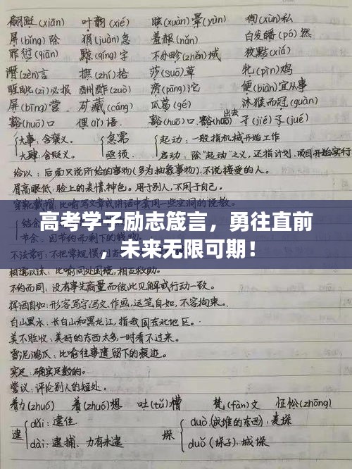 高考學(xué)子勵志箴言，勇往直前，未來無限可期！