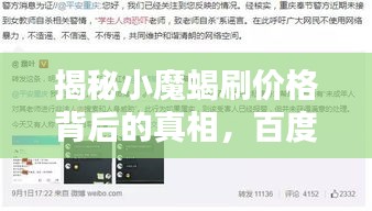 揭秘小魔蝎刷價格背后的真相，百度搜索帶您探尋真相