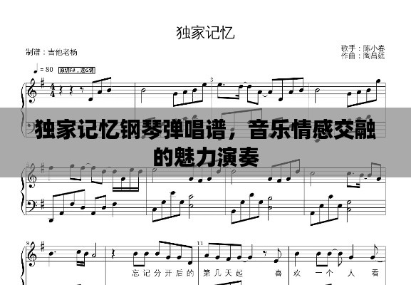 獨(dú)家記憶鋼琴彈唱譜，音樂情感交融的魅力演奏
