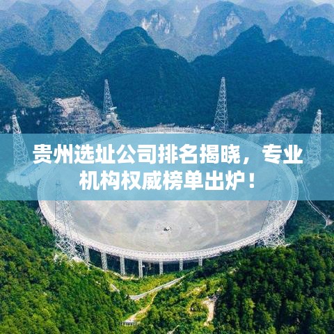 貴州選址公司排名揭曉，專業機構權威榜單出爐！