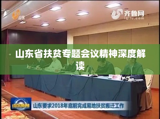 山東省扶貧專題會議精神深度解讀